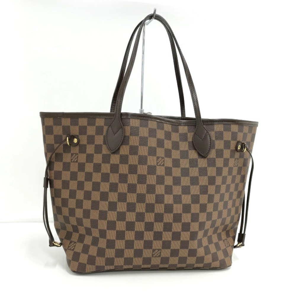 Louis Vuitton Neverfull Shoulder Bag Damier Ebene Brown